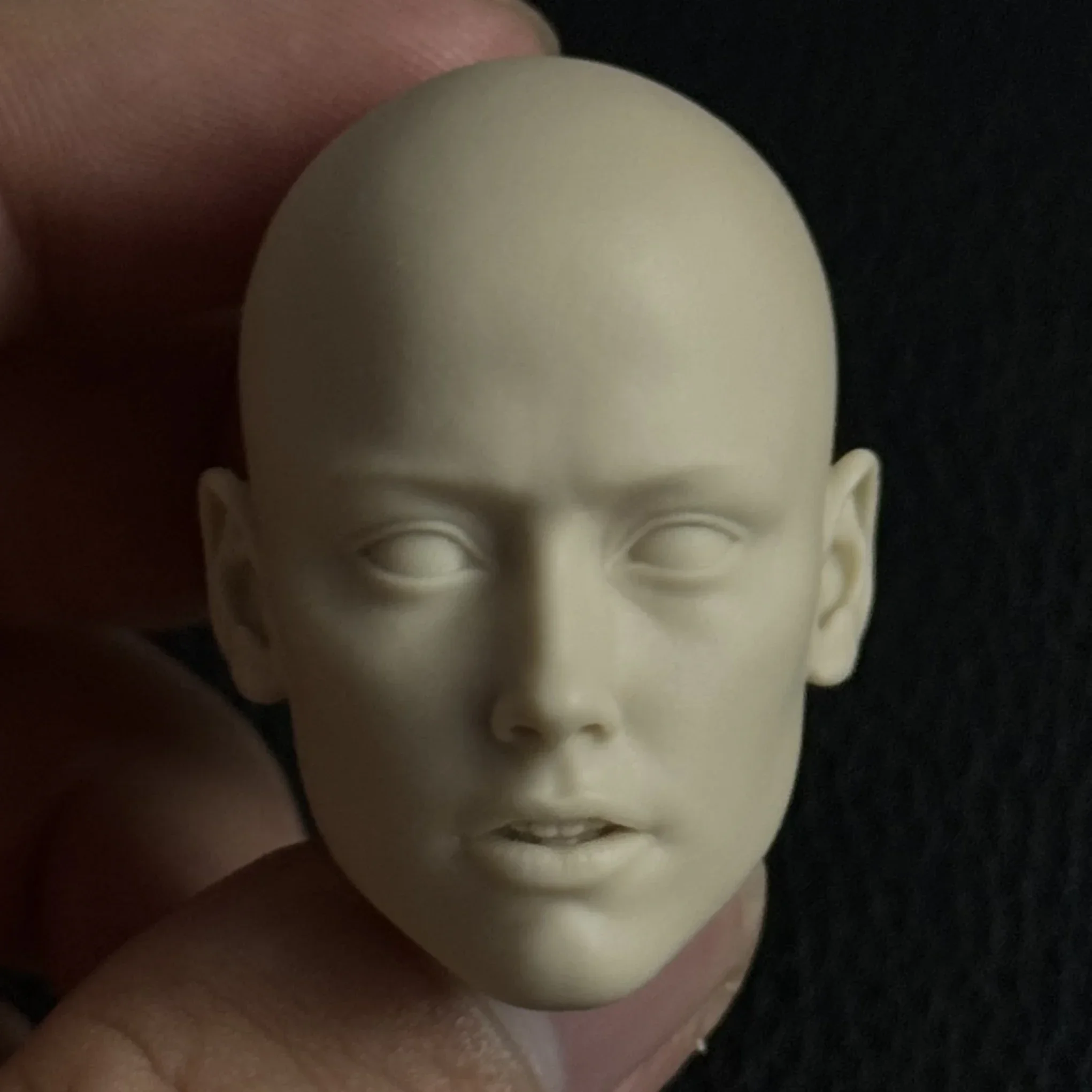 1/6 литая под давлением статуя человеческой головы из смолы тонкая неокрашенная