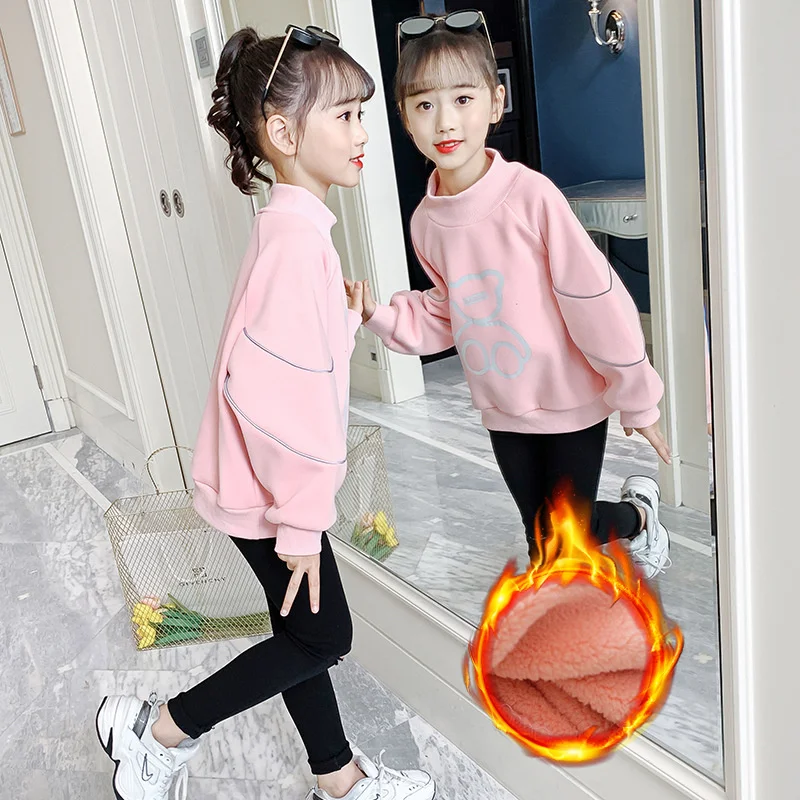 Толстовки для девочек свитшоты куртка светящаяся утепленная на весну и осень 2022