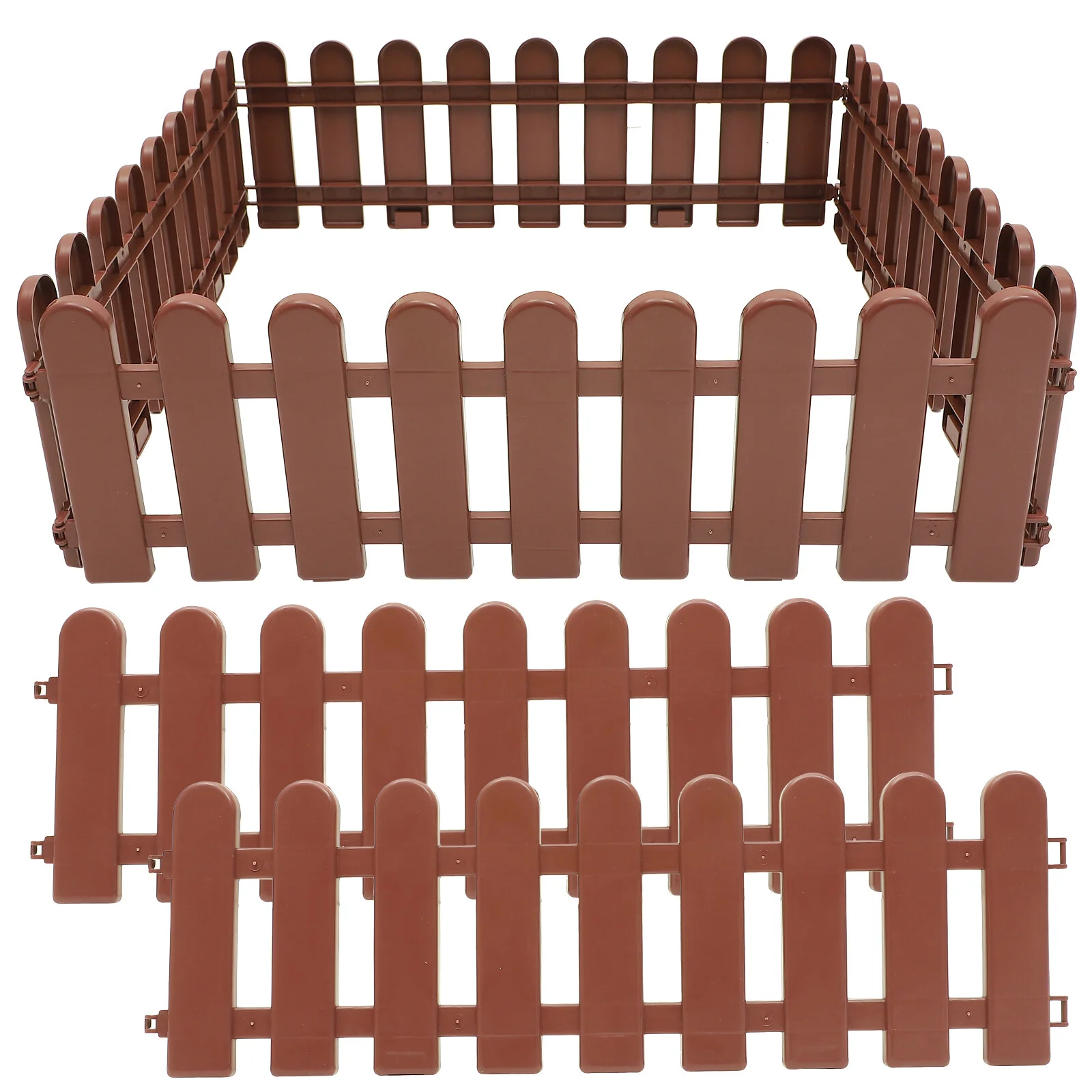 

6 Pcs Outdoor Decoration Flower Bed Garden Fence The Villa Border Small Edging Plastic Yard Landscaping Campus