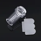 2,4 см прозрачный силиконовый бриллиантовый скребок для стемпинга, Набор для творчества, полированные дизайнерские пластины, печатная Мягкая головка, инструменты для стемпинга ногтевого дизайна