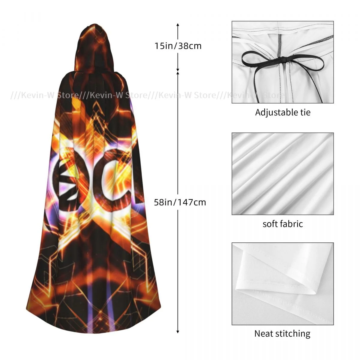 Длинная накидка плащ Постер рок с капюшоном пальто осенние толстовки