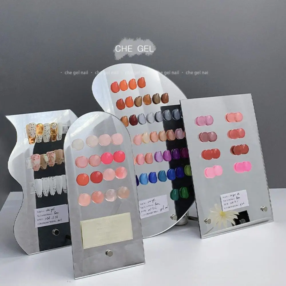 

1PC Irregular Acrylic Nail Art False Tips Display Board Mirror Nail Gel Polish Showing Shelf Display Stand Manicure Tool Set