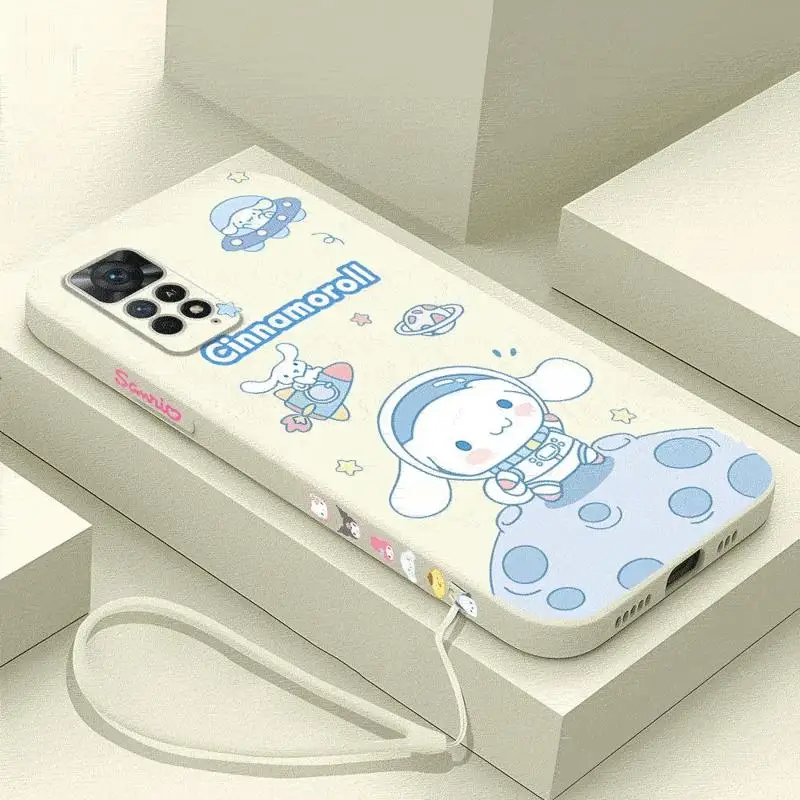 Милый чехол Kuromi Cinnamoroll для телефона Xiaomi Redmi Note 9 10 11 12 Pro 11S 12S 8 9s 9t 10t 11t Plus мягкий