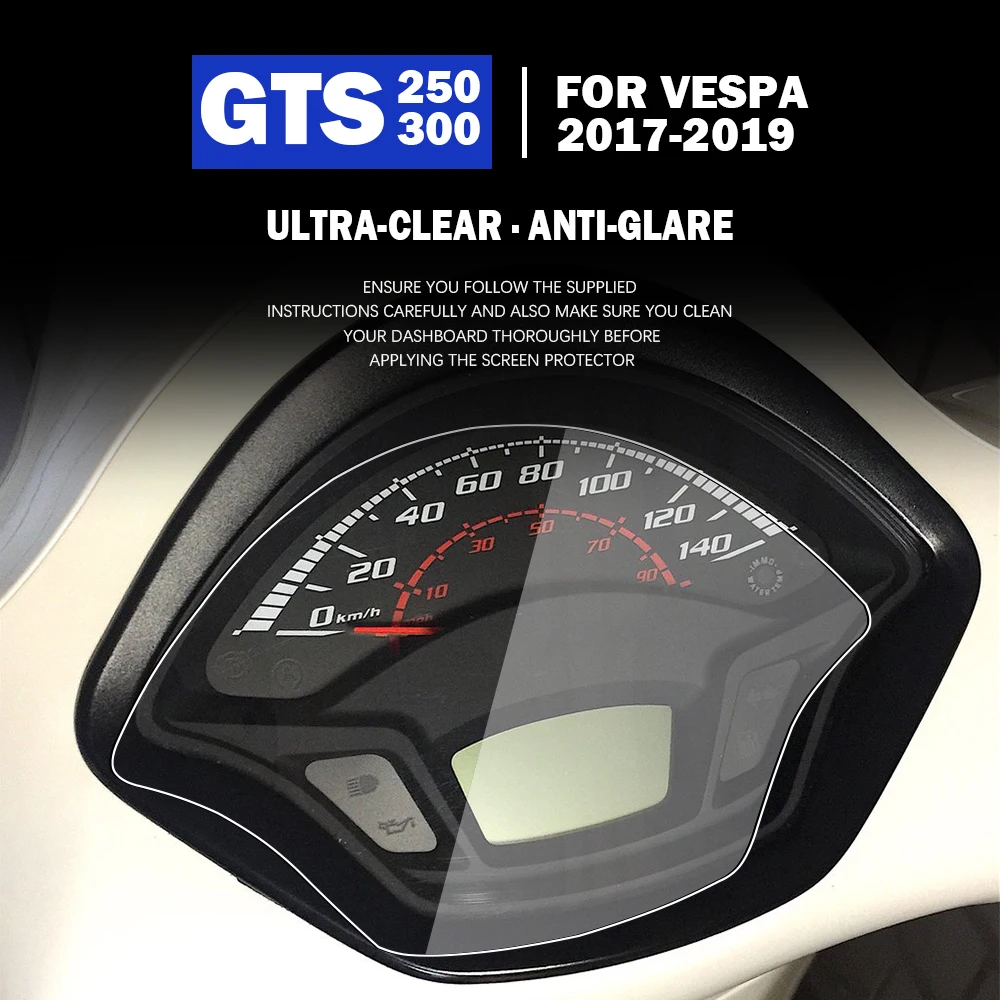 Motorcycle Instrument Protection Film for Vespa GTS250 GTS300 Accessories GTS 250 300 2017-2020 Scratch Cluster Screen TFT LCD