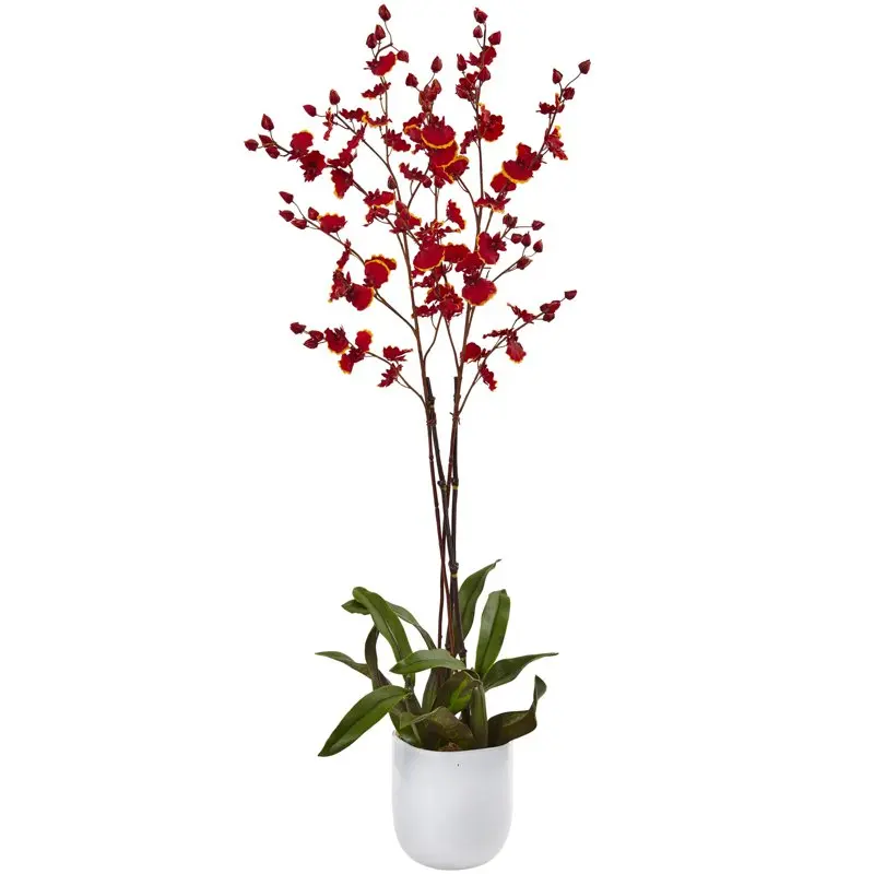 

Orchid w/White Glass Vase