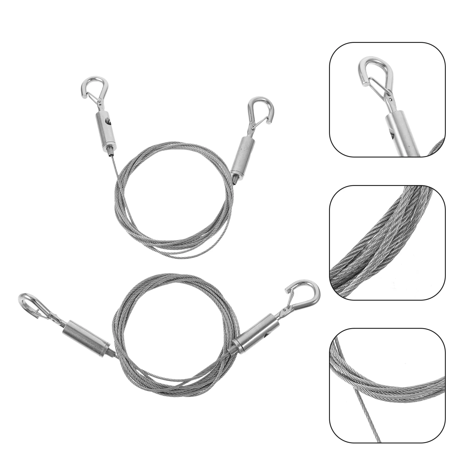 

2pcs Picture Hanging Wires Stainless Steel Wire Ropes Heavy Duty Ropes for Photo Frame Lamps Billboards