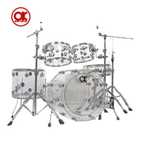 new model drumkis acoustic rock 5 pieces acrylic drum set for professional design good tone cheap price 6 pieces drum