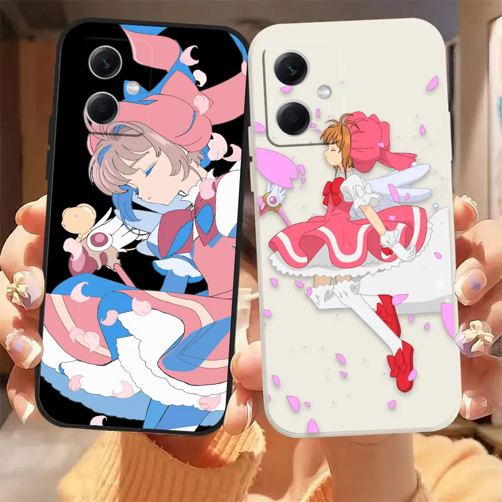 

Anime Cardcaptor Sakura Case For Redmi Note 12 11 11T 11R 11E 11S 10 9 9S 8 7 7S PRO PLUS 4G 5G Colour Liquid Case Funda Shell