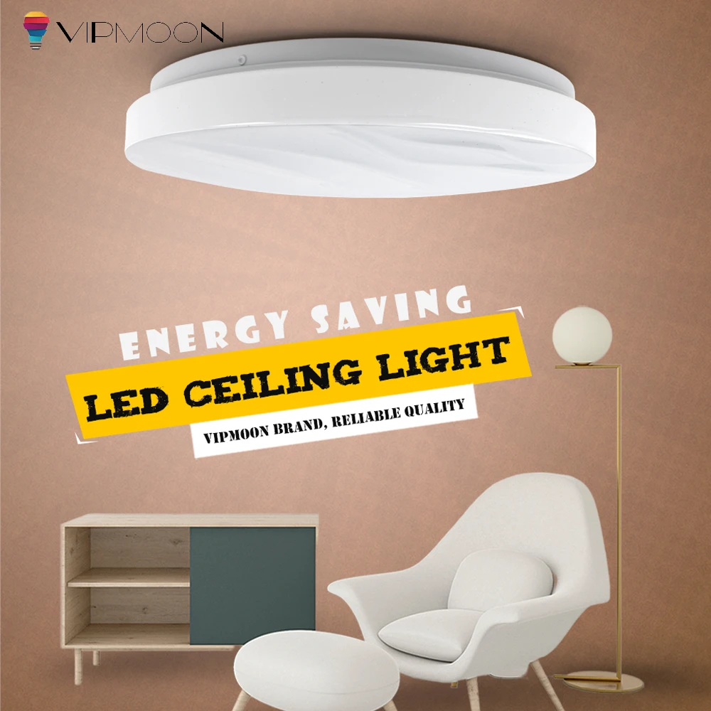 

VIPMOON 12W 18W 24W Fashion LED Ceiling Light With Surface Mounted Corrugated Round Ceiling Light For Bathroom Bedroom Ceil Lamp