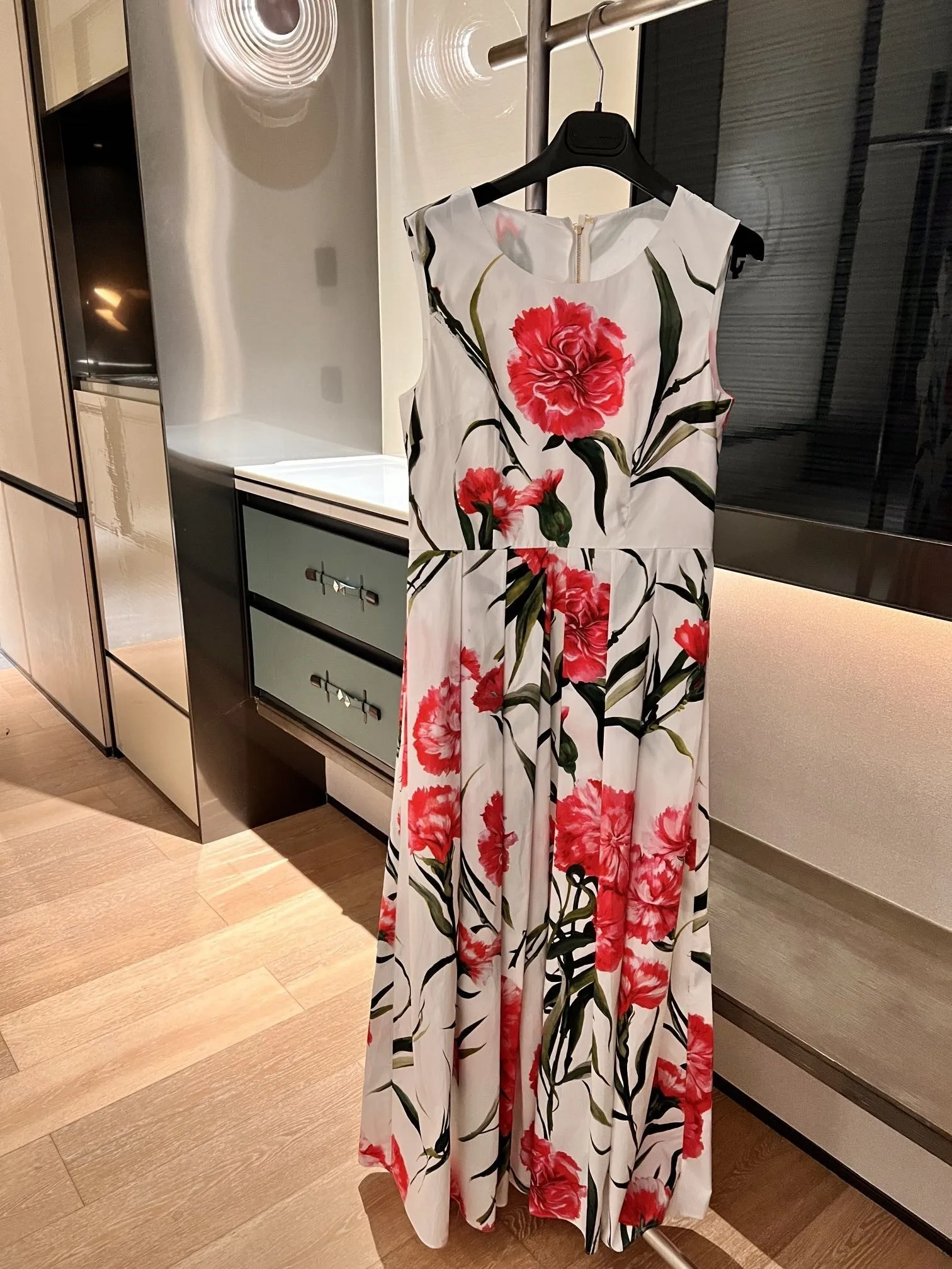 

Dress Woman Cotton Flora Printed Summer Dress Wedding Dress Even Dress Parti Dress Elegant Dresses for Women