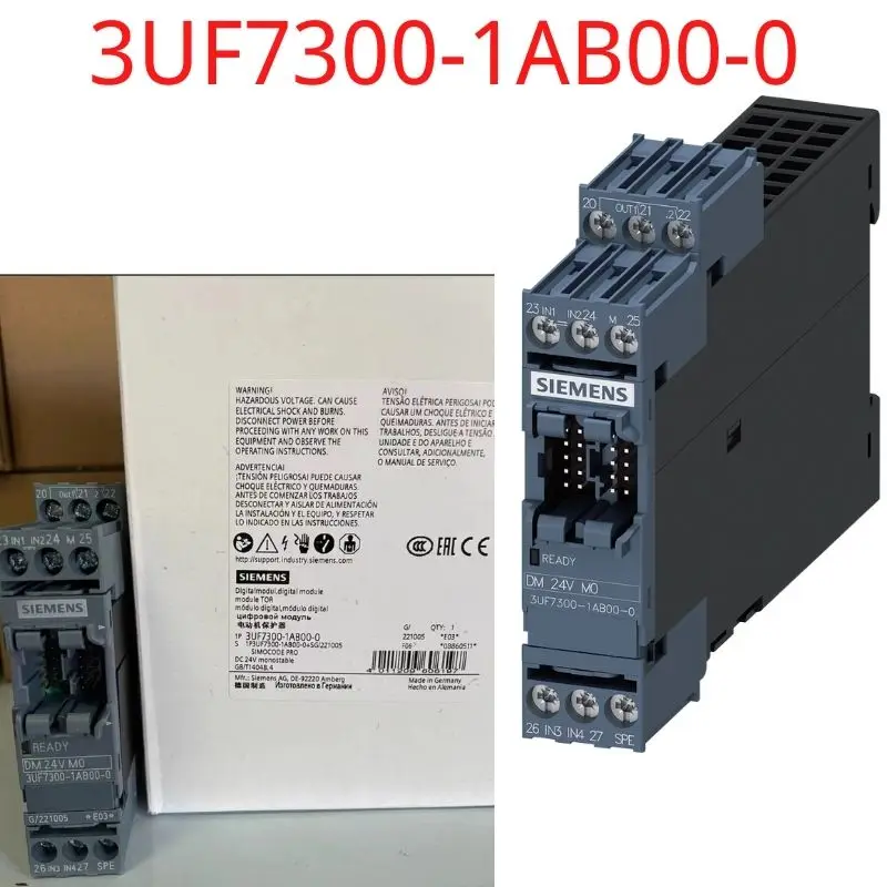 

3UF7300-1AB00-0 Новый цифровой модуль, 4 входа и 2 релейных выхода, входное напряжение 24 В постоянного тока, Релейные выходы моностабильные, макс. 2