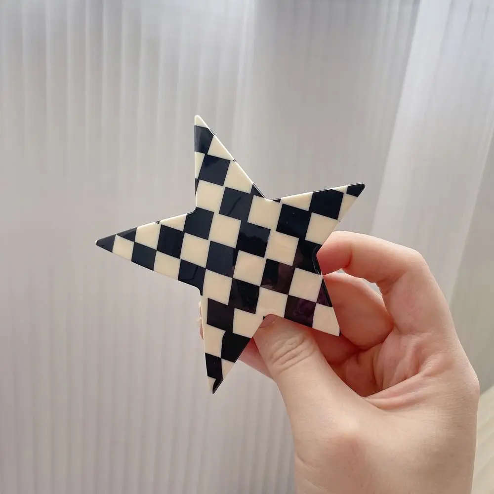 

Stripe Shiny Hair Clips Grid Hair Clips Geometric Korean Hairgrips Star Spring Clips Ponytail Holder Women Hair Clips