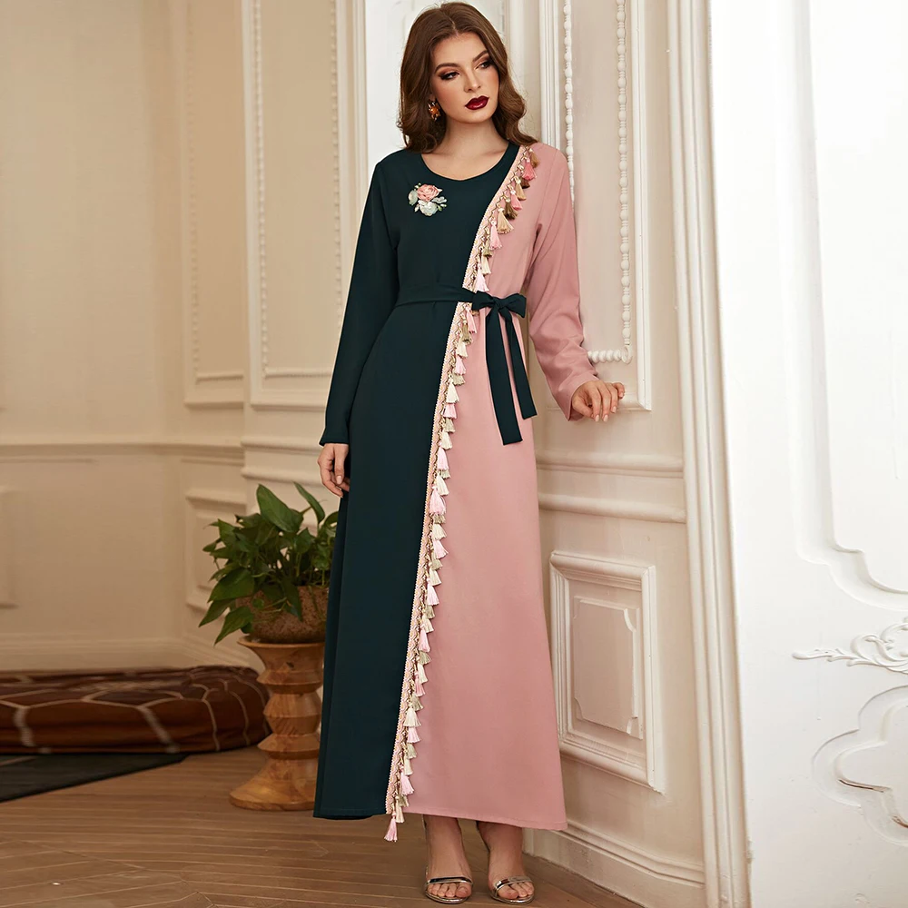 

Plus Size Abaya Dubai Turkey Hijab Muslim Dress Islamic Clothing Dresses Abayas For Women Robe Femme Longue Musulman De Mode Eid