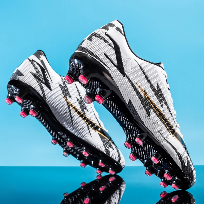 Youth Professional Training Long Spike Soccer Shoes Student Broken Spike Soccer Shoes Children Adult Training Shoes 31-45#