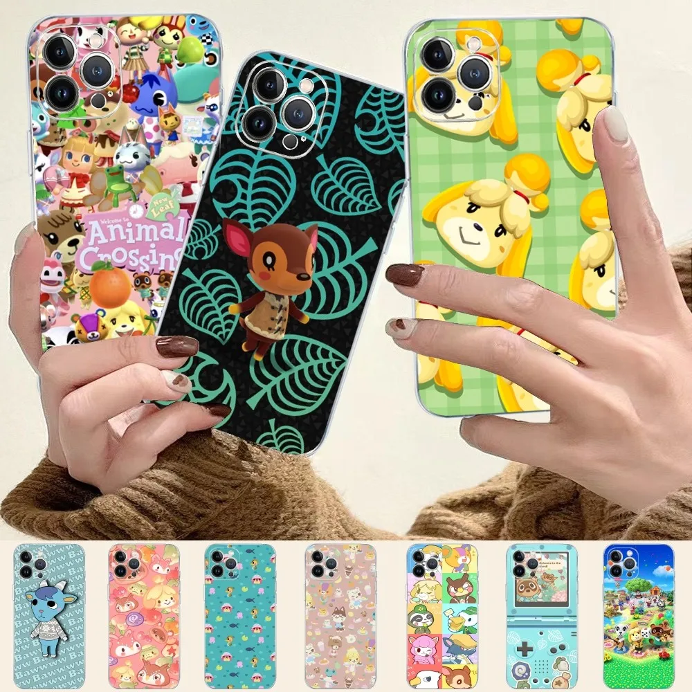 

A-Animal C-Crossing Phone Case For IPhone 15 14 11 12 13 Mini Pro XS Max Cover 6 7 8 Plus X XR SE 2020 Funda Shell