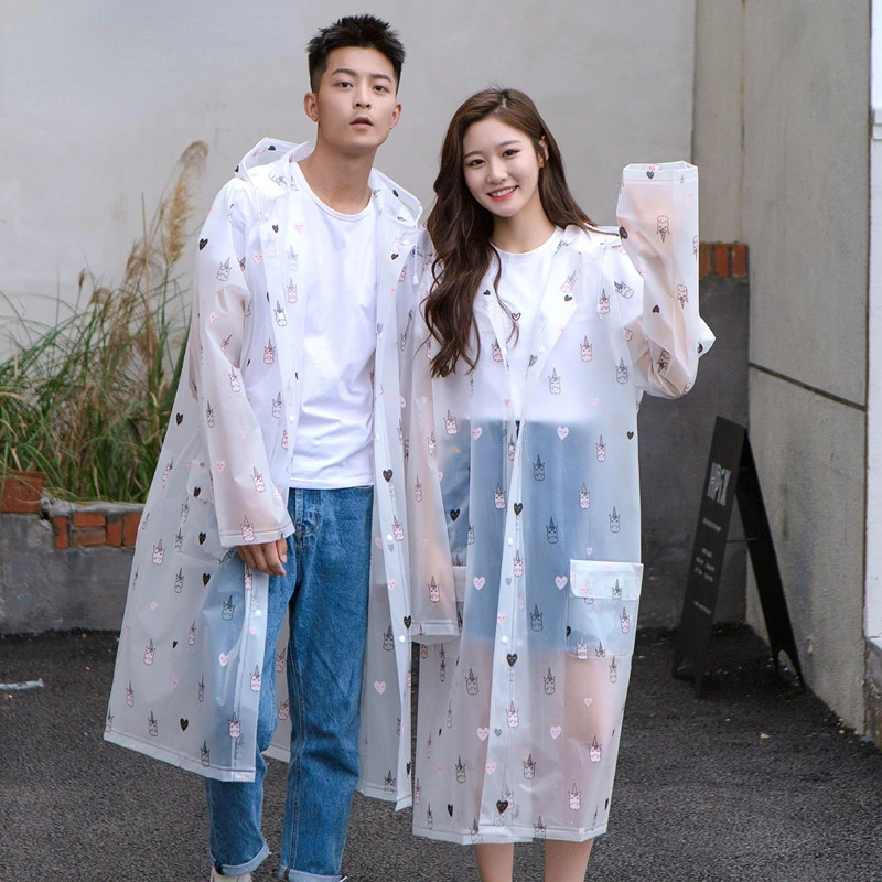 

Полноразмерный дождевик с принтом для пеших прогулок, модный толстый дождевик для езды на велосипеде и путешествий из ЭВА для взрослых, дож...