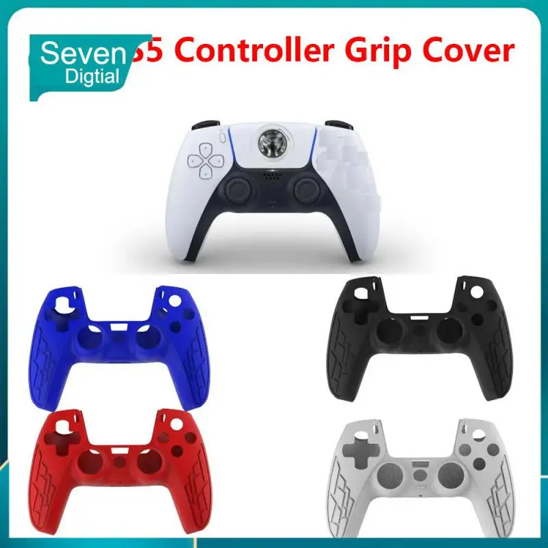 

For 5 Ps5 Controller Grip Cover Dustproof Drop-proof Silicone Cover Smart Accessories Protective Cover Anti-slip