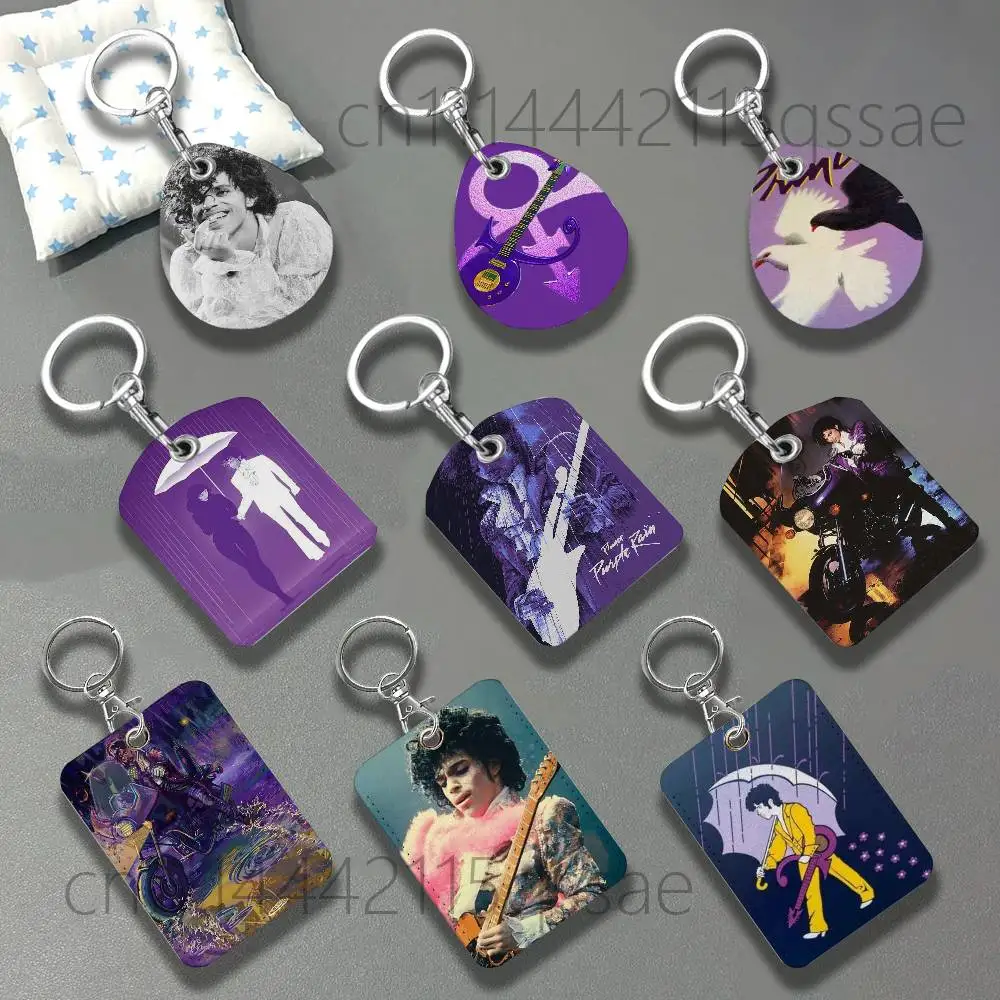 Фото Магнитный чехол-брелок P-PRINCE Purple Rain для Apple Airtags, также подходит для устройств отслеживания/локаторов собак Pandora Tag. №1