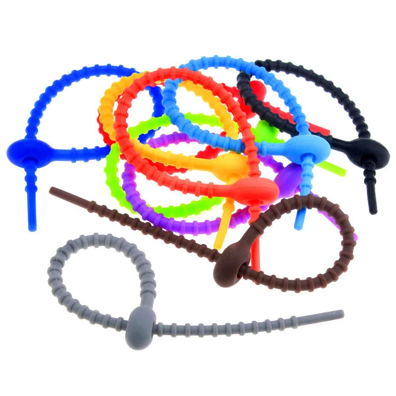 

2-10Pcs Silicone Cable Winder Multi-functional Reusable For Data Cable Storage DIY Keychain Handmade Accessories Chain Rope