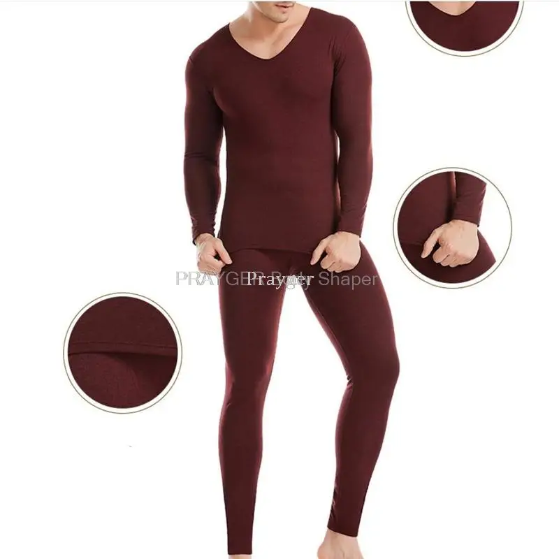 Мужское термобелье зимние кальсоны мужская теплая одежда для тела Прямая