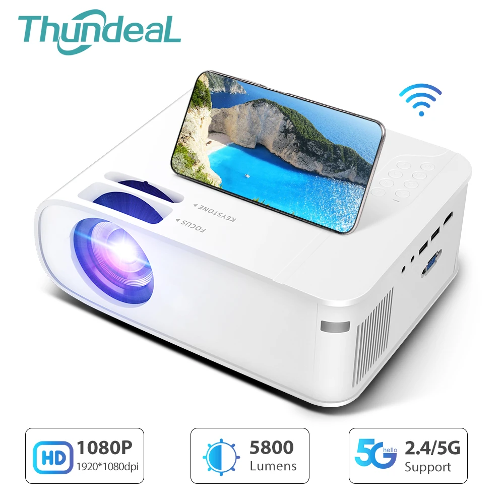 Проектор ThundeaL TD93 Wi-Fi Full HD 1080P Bluetooth 5800 лм |