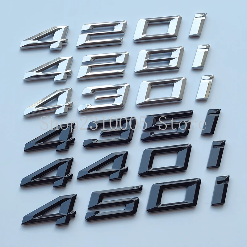 

НОВЫЕ цифры-буквы 420i 428i 430i 435i 440i Верхняя деталь для BMW 4 серии Автомобильная табличка с логотипом глянцевая матовая черная