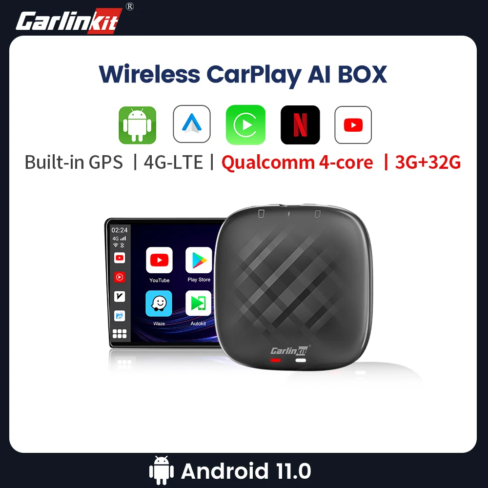 

Carlinkit Android 11 Ai Box беспроводной Carplay беспроводной Android авто для VW Mercedes Audi Skoda KIA Toyota автомобильный мультимедийный плеер