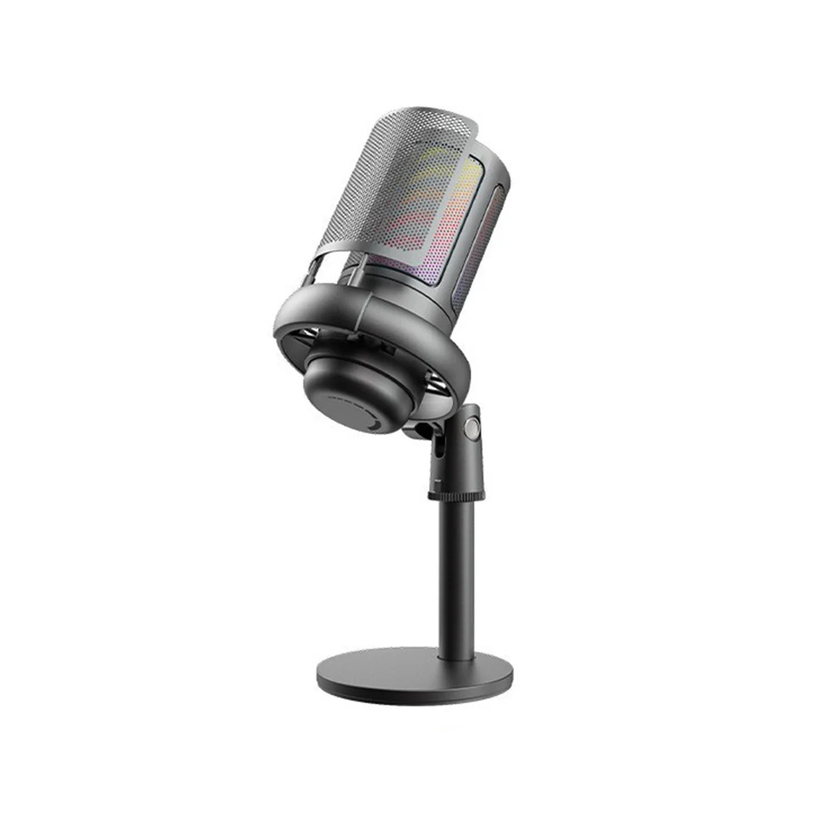 

USB Gaming Condenser Microphone Computer Recording Microphone RGB Lighting Capacitor Microphone Black