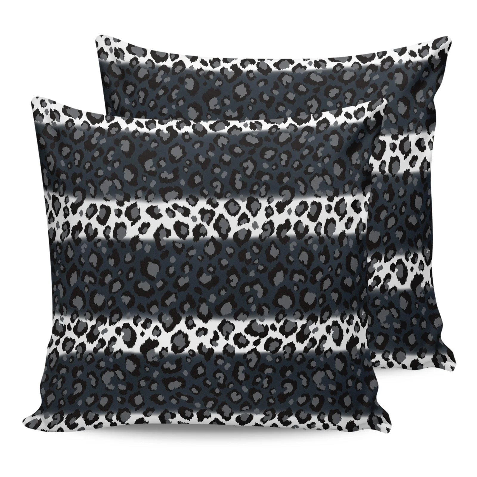 

2 шт. наволочка с леопардовым принтом, черно-белая полосатая наволочка для диванной подушки, чехол для детской комнаты