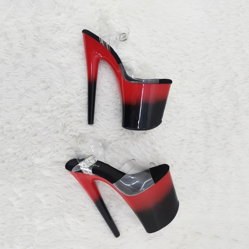 Leecabe 20cm/ 8inches PVC upper   sandals  lady fashion party  platform high heel   pole dance shoes