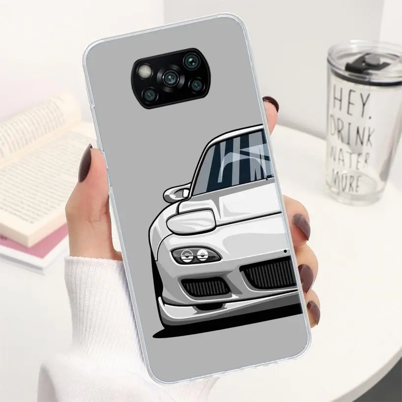 Чехол JDM для Xiaomi Poco X3 Nfc X4 X5 M3 M4 Pro M2 F3 F2 F1 Mi Note 10 A1 A2 A3 Lite CC9E