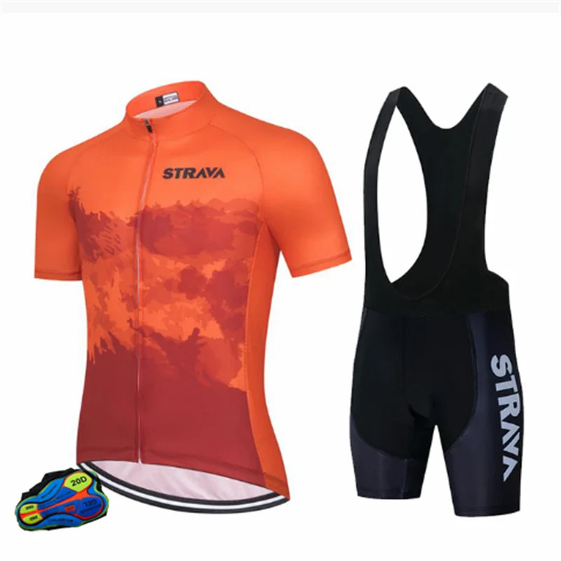 

STRAVA 2022 New breathable Short-Sleeved Team Version Mountain Road Suit Men's And Men's Professional Bib Cycling Jersey suit