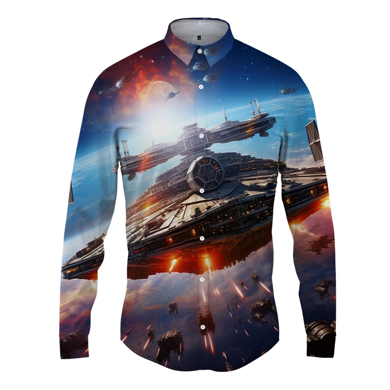 

New Men's Long Sleeve Shirts Fashion Casual 3D Printing Shirts Street Popular Long Sleeve Shirts Trendy Comfortable Shirts