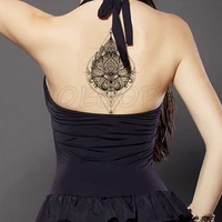 datura mandala flower totem waterproof temporary tatoo sticker diamond fake tattoo tatto chest back leg belly for girl woman