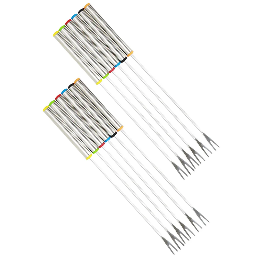 

12Pcs Marshmallows Sticks Roast Skewers Cheese Fondue Sticks Barbecue Skewers Fruit Skewers Skewers