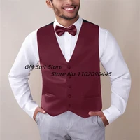 men suit vests slim fit sleeveless jacket 5 buttons mens formal vest v neck groomsmen wedding waistcoat