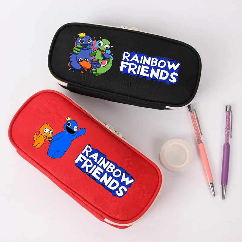 

Чехол для карандашей Rainbow friends для мальчиков и девочек, Большой Вместительный футляр для ручек и штор, детский фоточехол