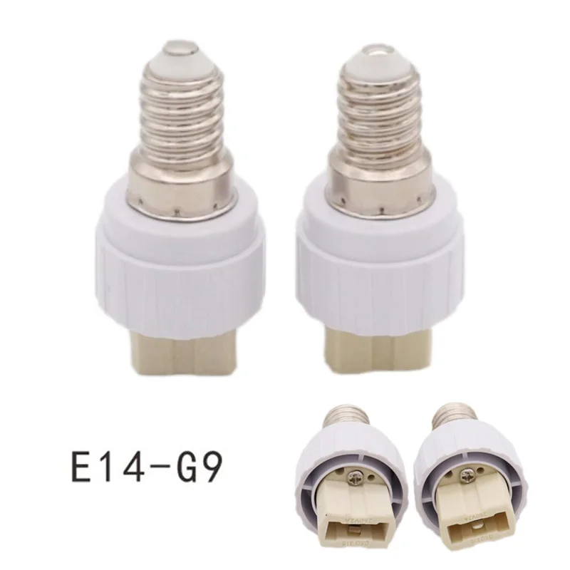 

2/5x E14 to G9 Lamp Holder Converter Socket Adapter Fireproof PC Bulb Base Conversion Adapter Holder 100-250V for G9 Led Lights