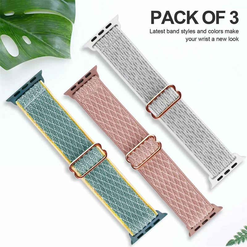 Ремешок Solo Loop нейлоновый для Apple watch band 44 мм 40 38 42 41 45 регулируемый строительный