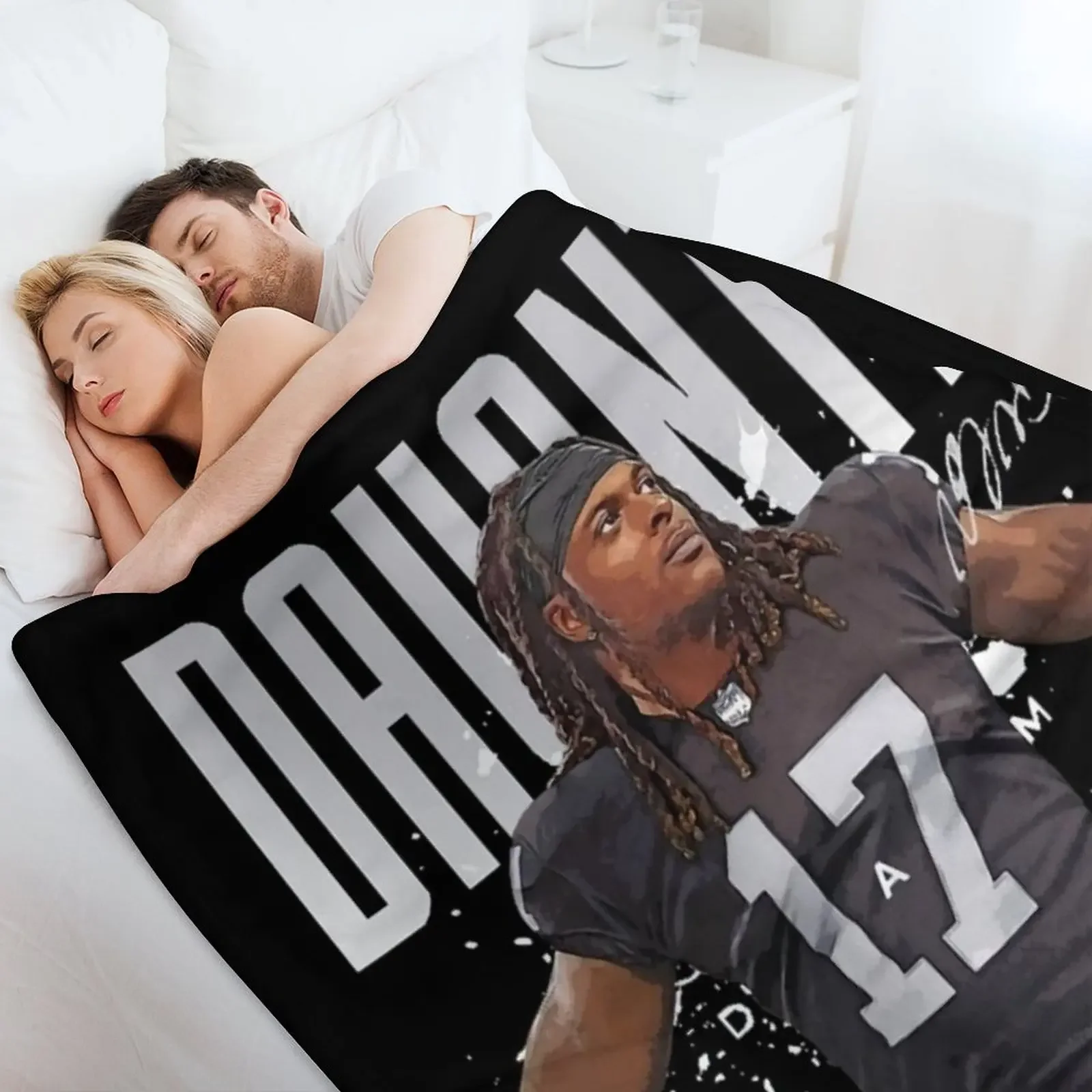 Одеяло Davante adams Очень большое плюшевое одеяло для кемпинга