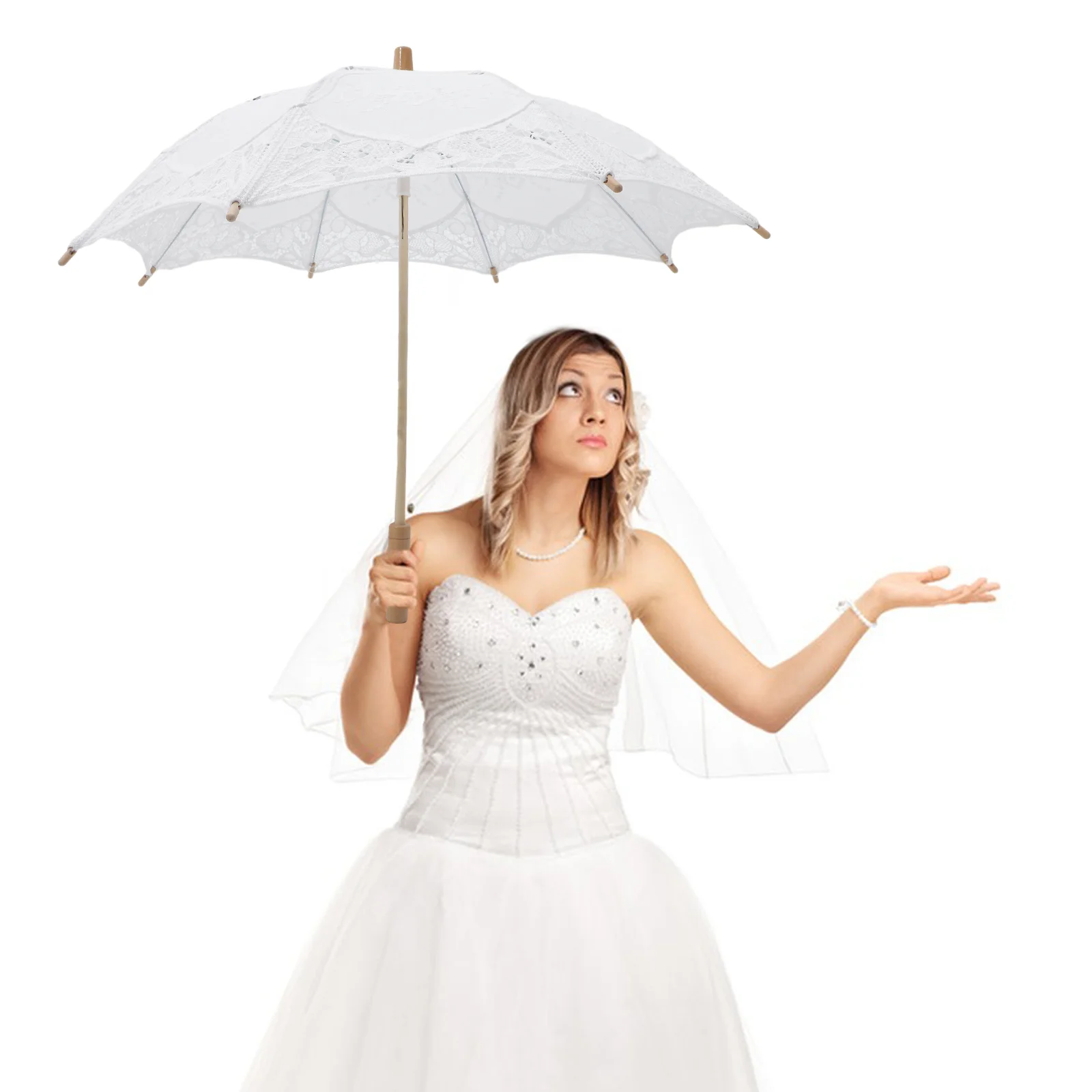 Кружевной зонт декоративные аксессуары для невесты элегантный свадебный