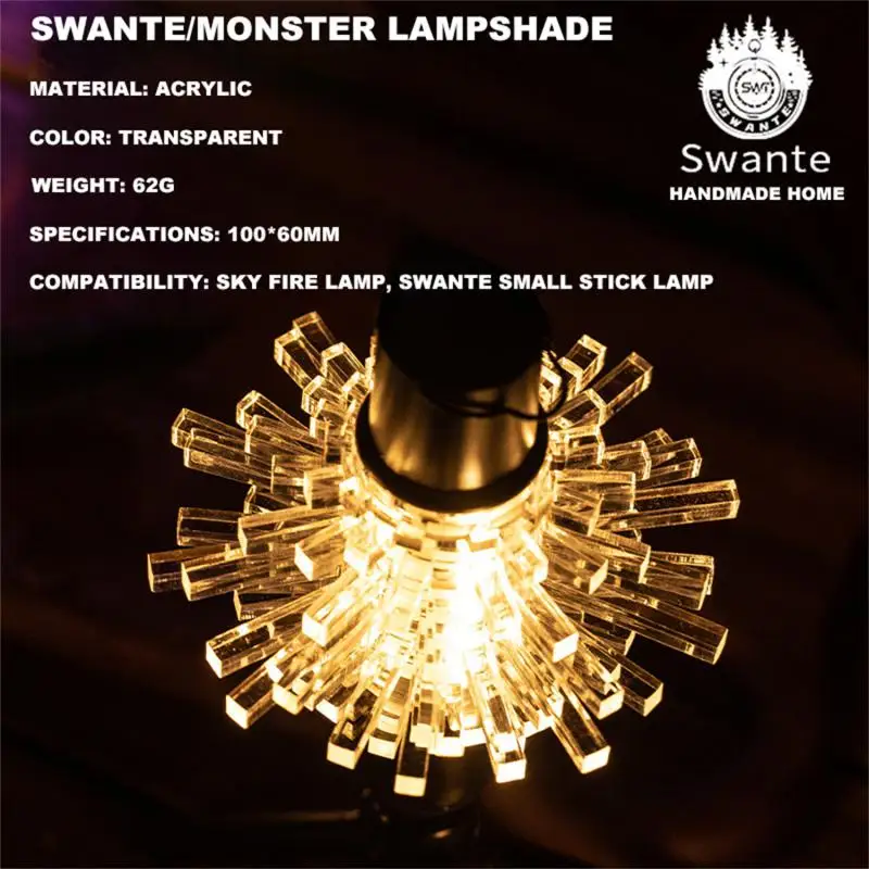 

Swante Outdoor Camping Lamp Small Stick Lampshade Snowflake LED Light For Home Hanging Garland Christmas Tree Decoration Light