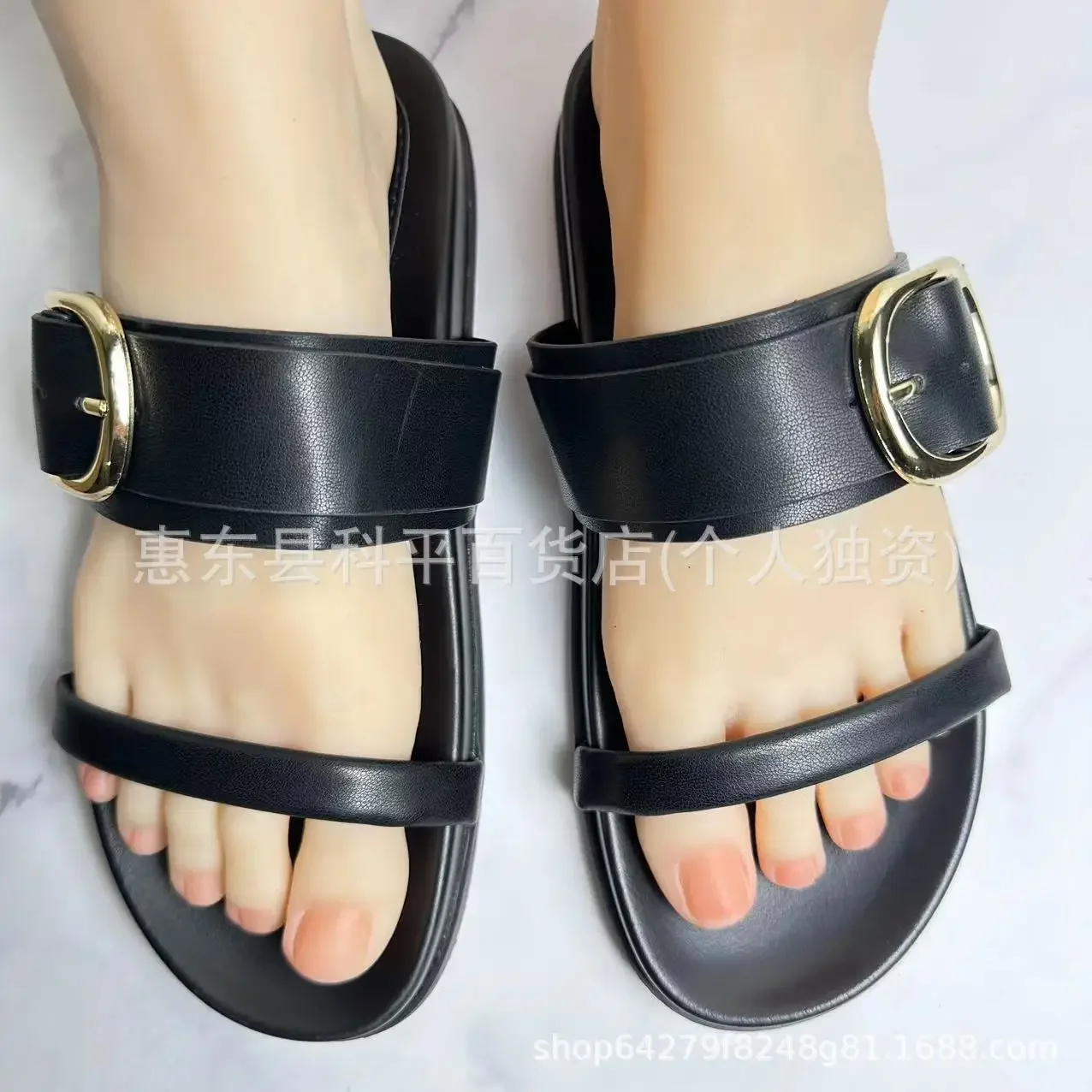 DMZA 2024 новые женские туфли черно-белые украшения с пряжкой в стиле ретро