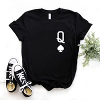 queen of spades print women tshirts cotton casual funny t shirt for lady yong girl top tee hipster
