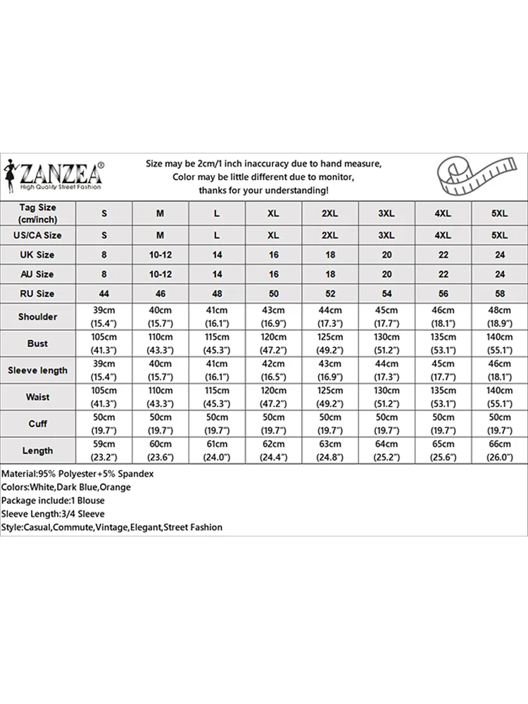 Zanzea Женская Повседневная Блузка С Круглым Вырезом И Рукавами-дельманами Длина 3/4