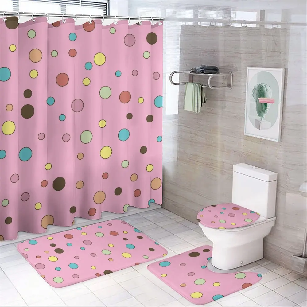 

17 Pcs Bathroom Accessories Sets with Shower Curtain, Toilet Lid Rug, Contour Mat and Bath Mat