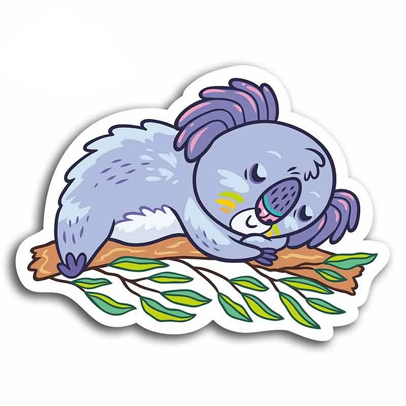 

13cm X 13cm lovely Interesting Cute Sleeping Koala Bear Car Stickers Cartoon Oem Bumper Trunk Truck Graphics Scratch-proof Decal