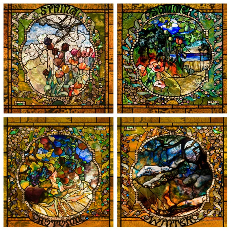 

Оконная пленка, витражные пленки, антистатическое прилипание, винтажная пленка Тиффани на сезон весна, лето, осень, зима