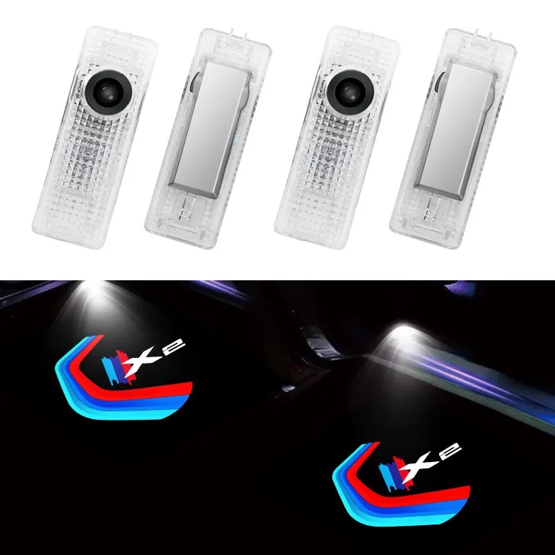 

2Pieces/Set Car Door Laser Projector Warning Ghost Lamp For BMW F39 X2 Logo Auto HD LED Welcome Light Auto External Accessories