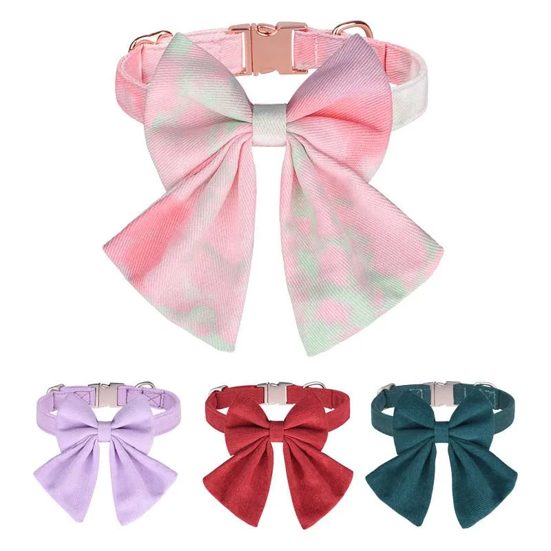 

Arge лук ошейники для домашних животных мандаринка кружевное ожерелье для собак Бабочки Ошейник аксессуары для домашних животных для малень...